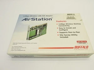 Buffalo Air Station 11Mbps 802.11b Wireless LAN ISA Adapter Karte WLI-ISA-OP-PC - Bild 1 von 6