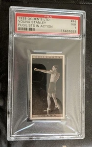 1928 Ogden's Pugilists In Action #44 Young Stanley PSA 7 Only 3 Higher POP 7 - Picture 1 of 5