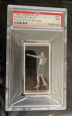 1928 Ogden's Pugilists In Action #44 Young Stanley PSA 7 Only 3 Higher POP 7 - Image 1 of 4