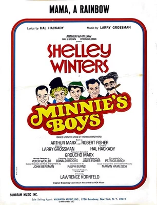 "Mama, A Rainbow" Sheet Music • "Minnie's Boys" • 1970 • Rare! - Image 1 of 3