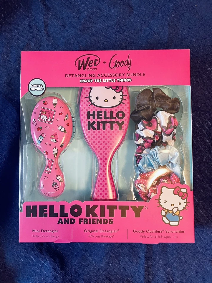 Hello Kitty 湿刷和礼品套装 全新带盒 — 第 1/4 张图片