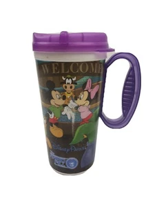 Disney Parks Mickey Mouse & Friends Rapid Fill Travel Mug Cup Purple - Picture 1 of 6