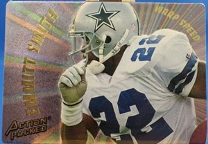 1994 Action Packed Emmitt Smith Warp Speed Prototype NFL Football Card Cowboys - Picture 1 of 2
