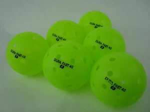 6 Durafast 40 Outdoor Pickleball Balls Onix Dura 40 Neon Green set of 6 - Picture 1 of 9
