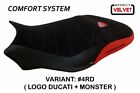 Ducati Monster 797  Tappezzeria Italia Red Seat cover Anti slip Design
