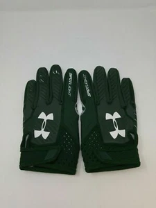 New Under Armour Men's Green/Green/White Spotlight WR Football Gloves - Picture 1 of 4