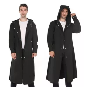 Fashion Adult Waterproof Long Raincoat Women Men Rain coat Hooded For Outdoor - Picture 1 of 13