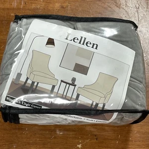 2pc Lellen Velvet Soft Stretch Wingback Chair Cover Slipcovers, Silver Grey - Picture 1 of 6