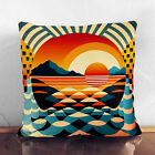 Plump Cushion Japanese Sunset Op Art Soft Scatter Throw Pillow Case Cover Filled