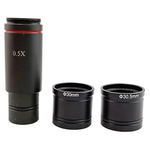 Lente de reducción 0,5X Montaje en C Microscopio Cámara Ocular 23,2 mm 30,5 mm Adaptador - Imagen 1 de 9