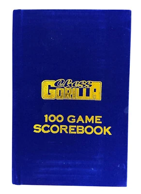 Blue Velour Hardcover Chess Scorebook by Chess Gorilla - Image 1 of 3