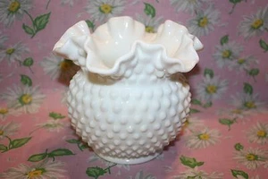 Vaso per unghie in vetro latte Fenton - Foto 1 di 8