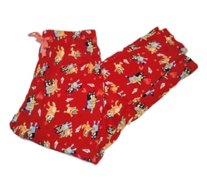 Herren Bluey Bingo Pyjama Lounge Schlafhose rote Herzen Valentinstag Vatertag - Bild 1 von 3