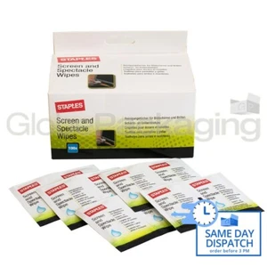 100 x SCREEN CLEANING SACHETS DRY / WET WIPES LAPTOPS - Picture 1 of 6