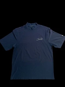 NIKE GOLF Men's Medium Navy Blue Turtle Neck Shirt With  The Frog Logo - Picture 1 of 7