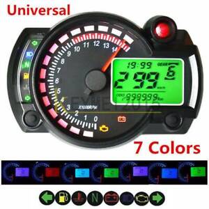 Universal Motorcycle Dirtbike 15000RPM LCD Odometer Speedometer Tachometer Gauge
