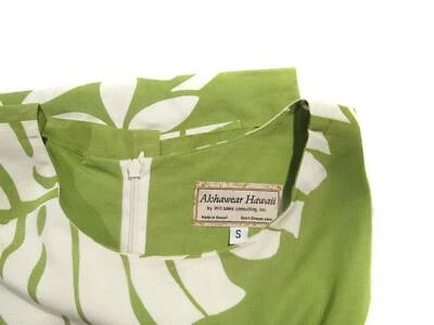 Ladies Hawaiian Green Pareo Wrap Dress w/ Cap Sleeves, Rayon Cotton Blend NWOT - Image 1 of 4