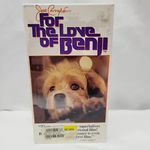 For the Love of Benji (1977 VHS, 1991) Joe Camp New Factory Sealed - Imagen 1 de 12
