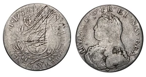 FRANCIA Louis XV Ecu aux branches d'olivier 1732 Aix-en-Provence -Argento Silver - Picture 1 of 1