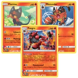 Flamiau, Miezunder & Fuegro Set 29/214 Pokémon Kräfte im Einklang Deutsch - Bild 1 von 2