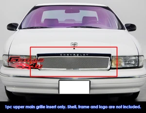 Fits 1991-1996 Chevy Caprice Main Upper Stainless Mesh Grille Grill Insert - Picture 1 of 2