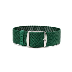 Perlon-Uhrenarmband Grün von ClassicWatchStraps - 8 Stegbreiten - Picture 1 of 2