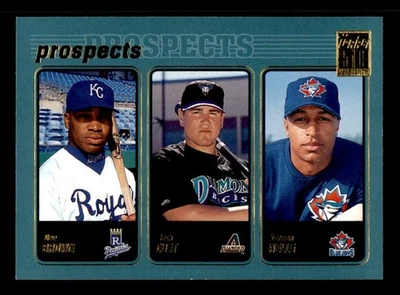 2001 Topps #736 Dee Brown / Jack Cust / Vernon Wells PROS - Image 1 of 2