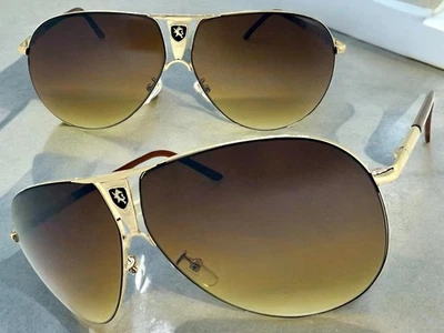 Hombres Contemporáneo Moderno Envolvente Escudo Elegante Moda GAFAS DE SOL Marco Dorado Para Hombres Foto 1 de 4