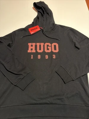 Hugo By Hugo Boss Dimolu Sudadera con Capucha Gráfica Talla XXL Negra Para Hombre Algodón Chaqueta Nueva con Etiquetas Foto 1 de 4