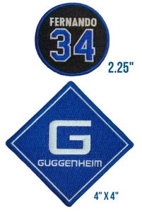 (2) 2025 Dodgers Jersey Patch - Guggenheim Ad & Fernando Valenzuela Memorial - Picture 1 of 2