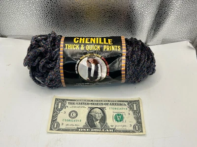 Lion Brand YarnsChenile Thick & Quick 215 Sapphire Prints  75 yds- Lot 17264.02 - Image 1 of 4