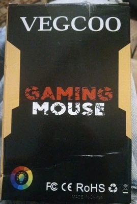 VEGCOO C45 Black Wireless Gaming Mouse Rechargeable CE-JS035-01 New Unopened - Image 1 of 2