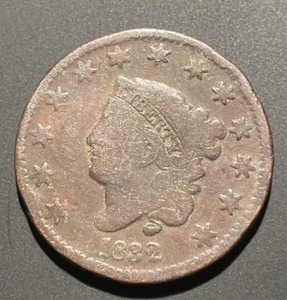 1832 Coronet Large Cent Early American Coin Lot 3a - Picture 1 of 5
