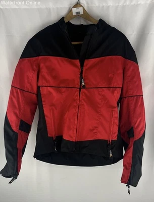 Chaqueta de motociclista Xelement unisex roja negra blindada forrada acolchada textil talla M nueva sin etiquetas Foto 1 de 4