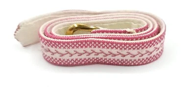 Vintage Handmade Women Belt Pink And White Forms Hippy 33x1 - Image 1 of 4