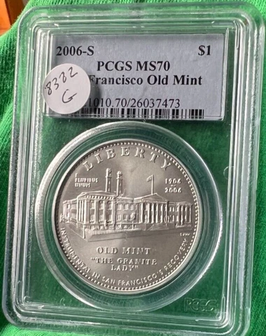 2006-S PCGS MS70 SAN FRANCISCO OLD MINT COMMEMORATIVE SILVER DOLLAR Cover