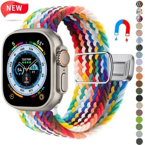 Nylon Strap For Apple Watch Series 11 10 9 8 7 6 5 SE 3 Ultra 2 3 Magnetic Band - Picture 1 of 61