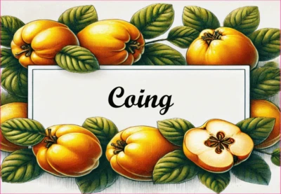 SAFIRMES Coing 12 Etiquettes vinyle conserve fruit légume confiture fait maison