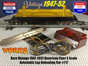 Rare Vintage 1947-1952 American Flyer S Scale Automatic Log Unloading Car #717 - Bild 1 von 11