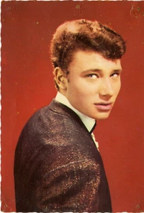 "Johnny HALLIDAY (HALLYDAY)" Carte-postale DISQUES VOGUE 1960 /Photo André NISAK - Picture 1 of 2
