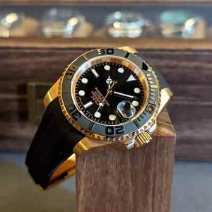 Custom Mod 40mm Rose Gold Black Yacht Style Mod Watch w/ NH35 Movement - Picture 1 of 7