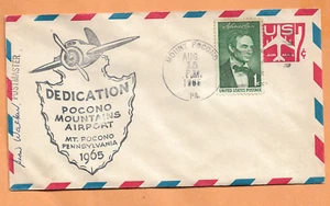 FIRST FLIGHT DEDICATION POCONO MOUNTAINS AIRPORT AUG 15,1965 - Picture 1 of 1