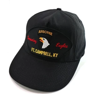 Vintage Fort Campbell 101st Army Airborne Black Mens Snapback cap Made in USA - Picture 1 of 7