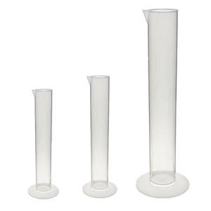 Cilindro de laboratorio de plástico graduado Karter Scientific de 3 piezas 10,50,100 ml - Imagen 1 de 1