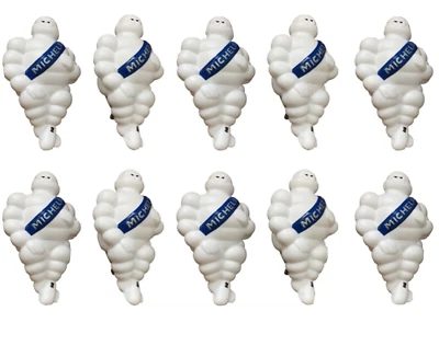 michelin man figure 10"x 10 doll blue stripe advertise tire bibendum with light  - Image 1 of 4