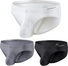 3 Pack Men's Underwear Low Rise Briefs With Big Bulge Enhancing Ball Pouch