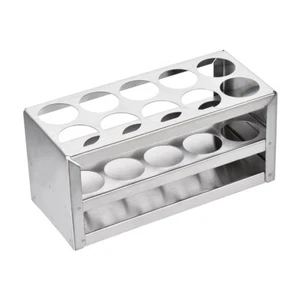 Stainless Steel Test Tube Holder Rack 10 Hole 3 Layer for 26-29.5mm Tubes - Picture 1 of 3