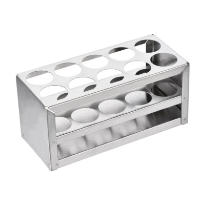 Stainless Steel Test Tube Holder Rack 10 Hole 3 Layer for 26-29.5mm Tubes - Image 1 of 3