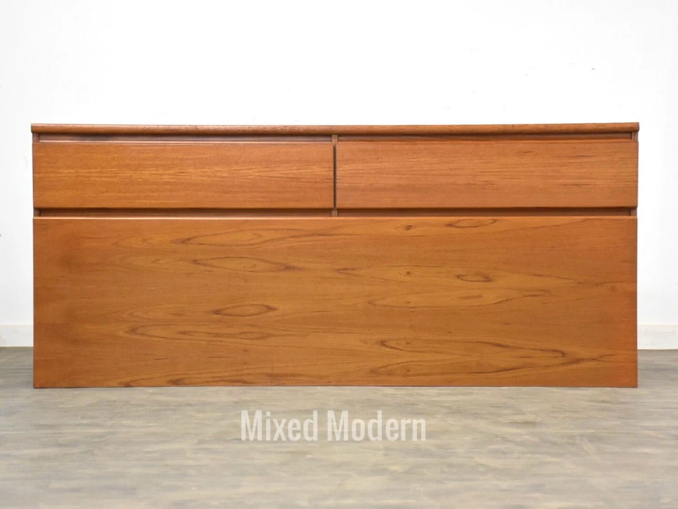 Cabeceira dinamarquesa moderna de teca queen - Imagem 1 de 4