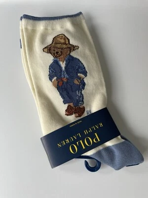 Polo Ralph Lauren Mujer Polo Viajero Oso Pantalón Calcetines Marfil/Azul Foto 1 de 4